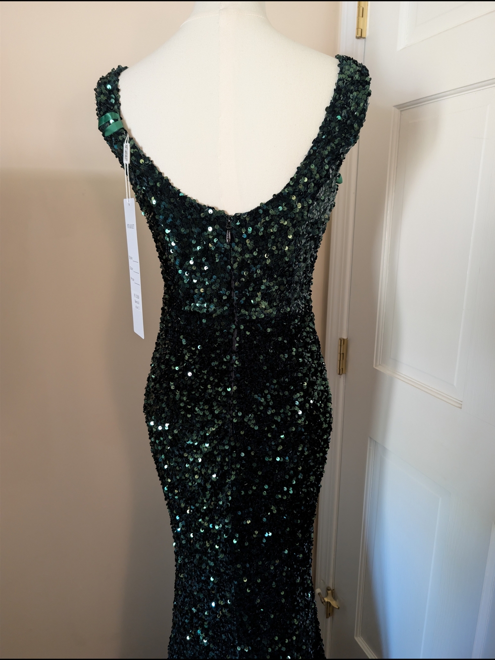 NWT Portia & Scarlett Emerald Green Sequin Formal Gown Dress Size 2 - Picture 6 of 8